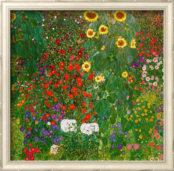 Garden With Sunflowers - Gustav Klimt Painting